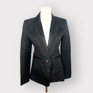 JUICY COUTURE Black Jacquard Blazer (Sz 0)